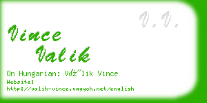 vince valik business card